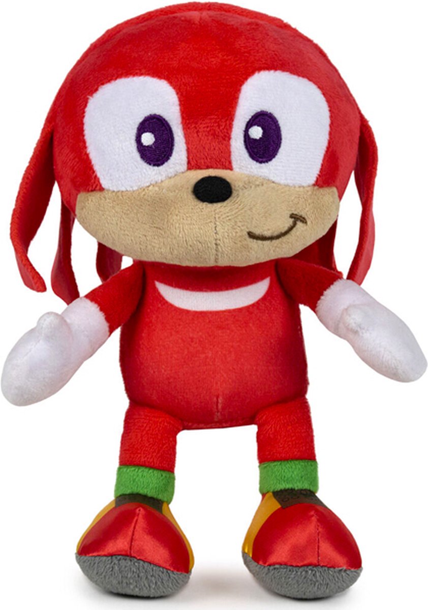 Knuckles - Sonic The Hedgehog Pluche Knuffel 23 cm {Sonic the Hedgehog 2 Plush Toy | Speelgoed knuffeldier knuffelpop voor kinderen jongens meisjes | Sonic De Egel | Silver, Knuckles, Shadow, Miles Tails Prower , Amy, Dr. Eggman}